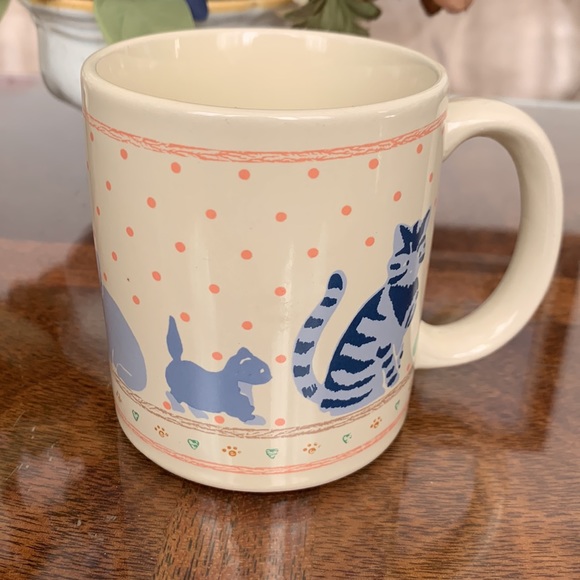 The Love Mug Coffee Cup Vtg LoveMug Inc Mom Kitty Kittens Coffee Cup Cat lover - Picture 3 of 5
